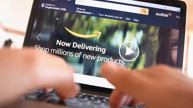 A shopper logs on to the Amazon Australia site. Photo: Getty Images