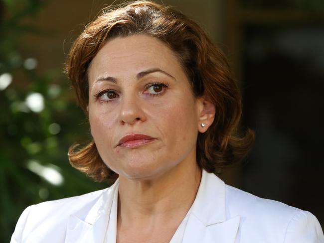 Acting Premier Jackie Trad, Commissioner Phillip Strachan and Premier Annastacia Palasczcuk met with union officials yesterday to discuss the report.