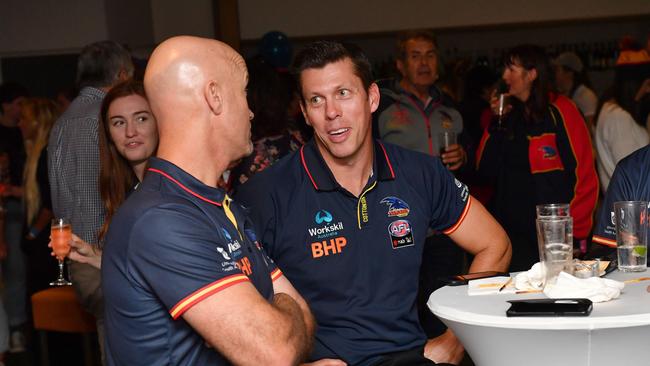 Andrew Fagan, pictured after Adelaide’s 2019 grand final win, believes AFLW can help lead the game’s COVID-19 recovery. Picture: AAP/Keryn Stevens.