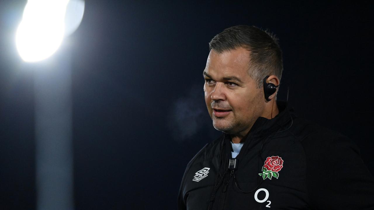 Anthony Seibold, Defence Coach of England looks on during a training session at Pennyhill Park on November 16, 2021 in Bagshot, England.