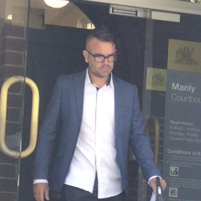 Jeduthun McMillan, 39, leaving Manly Local Court on September 13. Picture: Manly Daily