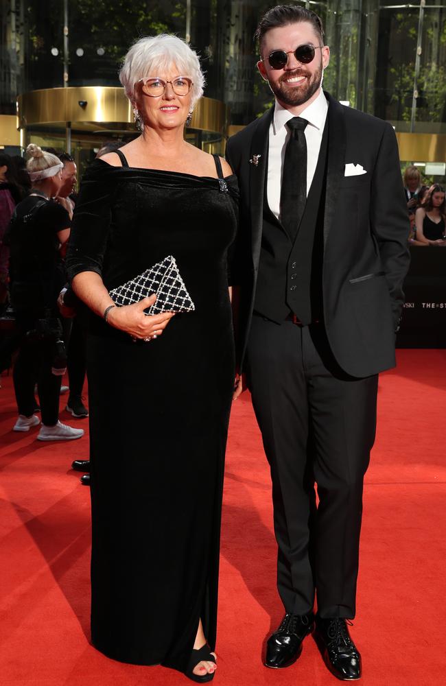 Dom Dolla, right, took his mum to the ARIAs. Picture: Jonathan Ng