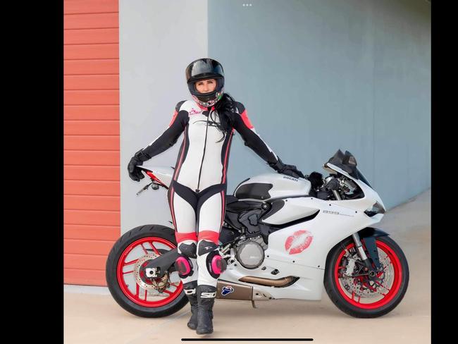 Townsville mother-of-three Genaffer Zahra made the unconventional switch from Aussie rules to motorbikes. Picture: Coolview00 Facebook page