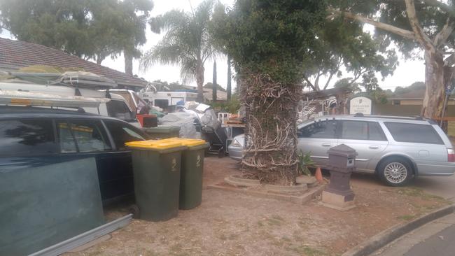 It is unclear if Mitcham Council will take enforcement action against a man for his alleged hoarding at a Melrose Park address. Picture: Simon Carr.