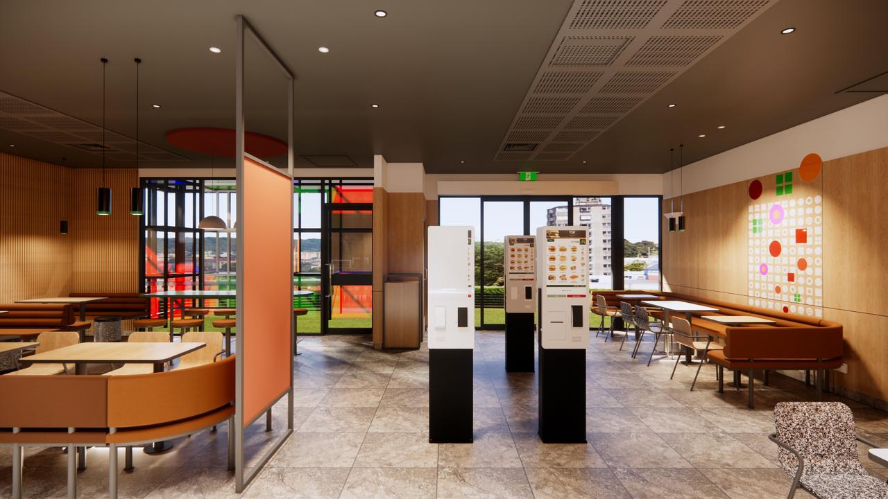 Render showing how the new Helensvale South McDonald's will look when completed.