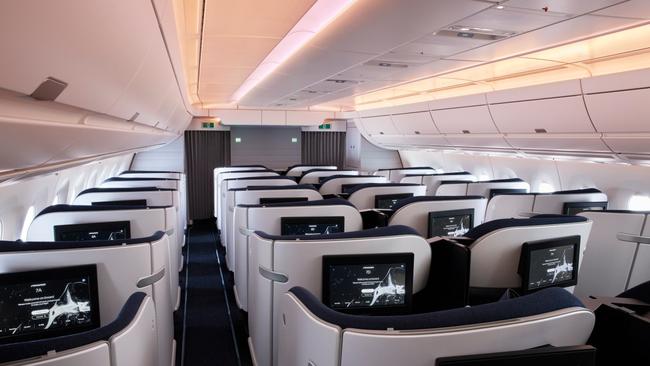 The Finnair Business Class cabin.
