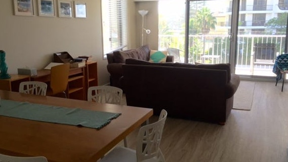 This two bedroom flat is $590 a week in Broadbeach and they can't even take a nice picture of it.