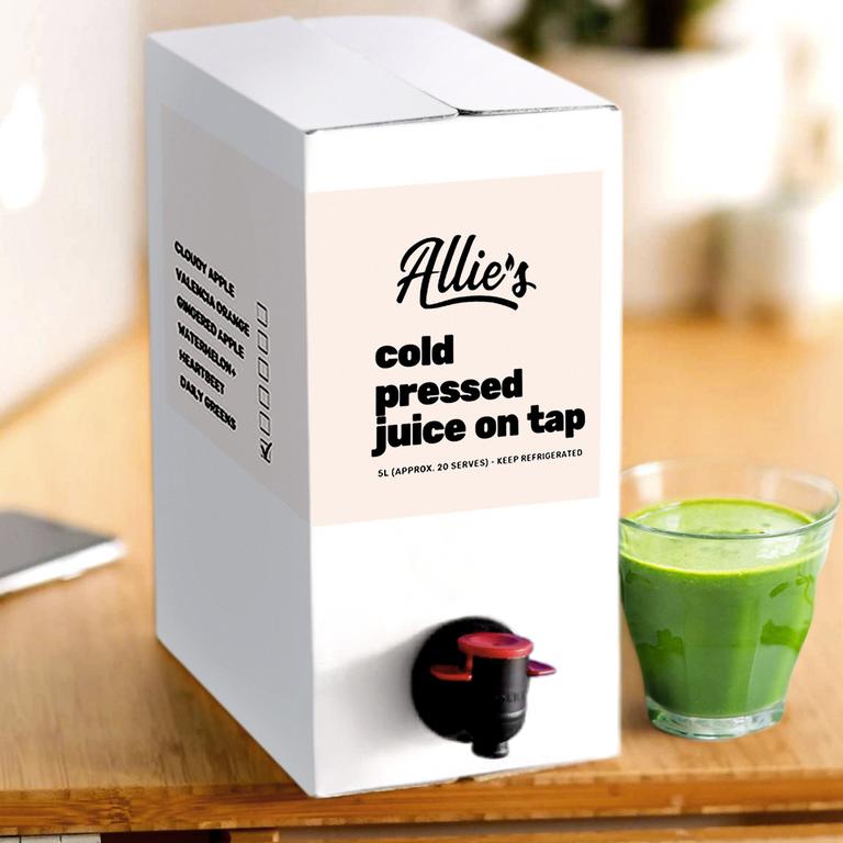 ‘Goon sacks’ of Allie’s juice are being used to make iso-cocktails. Picture: Supplied