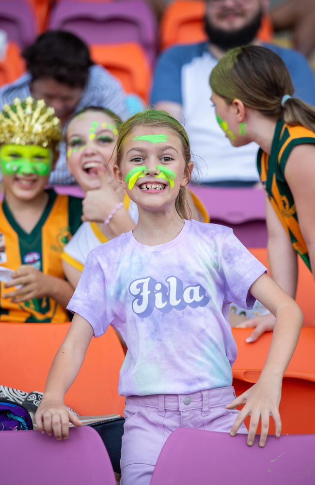 PINT fans shot in the 2023-24 NTFL Women's Grand Final between PINT and St Mary's. Picture: Pema Tamang Pakhrin