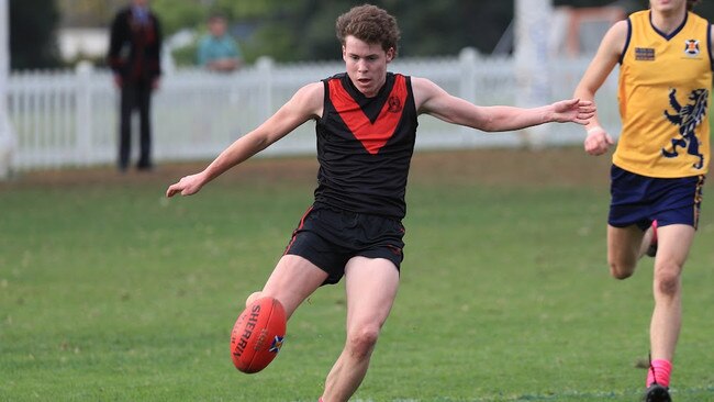 Jed Burton was a force for Rostrevor against Scotch. Picture: Claude Beltrame