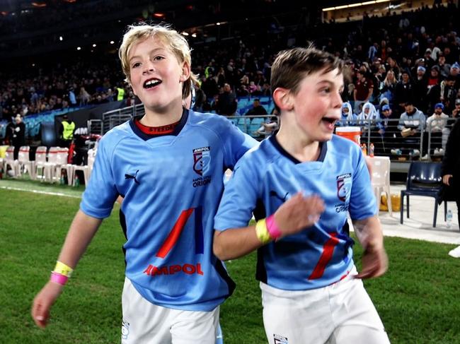 Ampol Little Origin stars from Sussex Inlet Public School and Macarthur Adventist College took to the field at halftime of State of Origin Game 1 in front of 80,000 fans at Sydney's Accor Stadium. Picture: Supplied