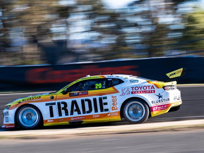 BATHURST, AUSTRALIA - OCTOBER 10: (EDITORS NOTE: A polarizing filter was used for this image.) David Reynolds driver of the #20 Tradie Been Racing Chevrolet Camaro ZL1 during practice for the Bathurst 1000, part of the 2024 Supercars Championship Series at Mount Panorama, on October 10, 2024 in Bathurst, Australia. (Photo by Daniel Kalisz/Getty Images)