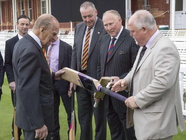 Prince Philip during his visit to open the new Warner Stand at Lord's Cricket Ground in London on May 3. Picture: AFP