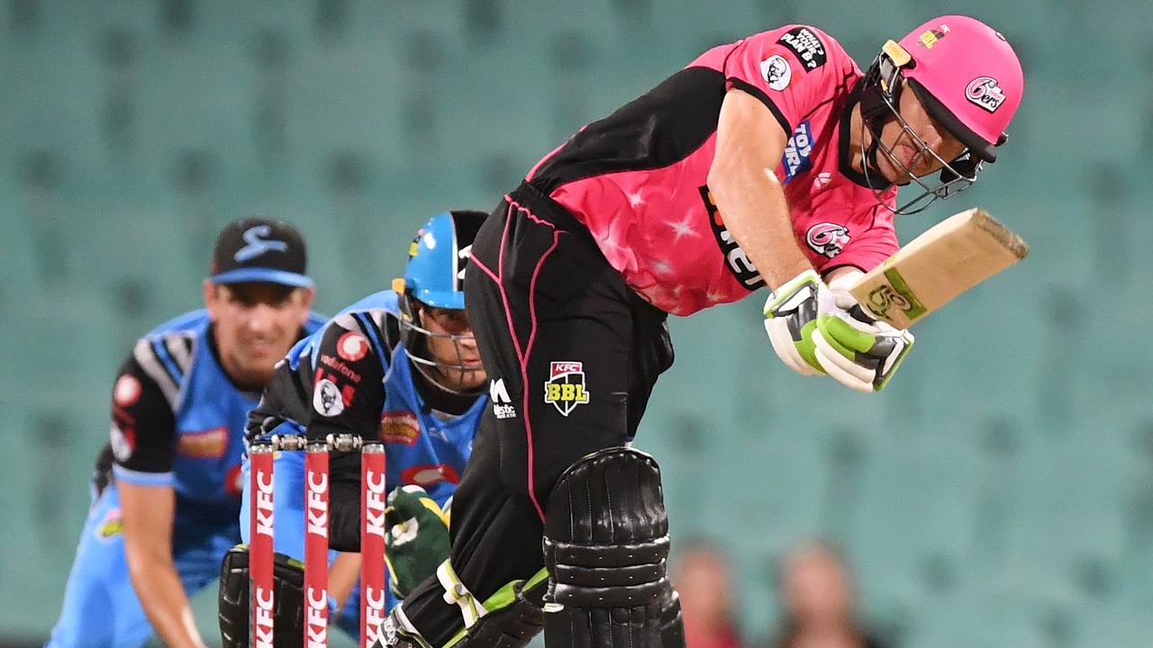 Daniel Hughes of the Sixers batting during the Big Bash League.