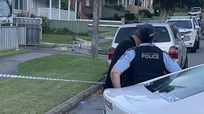 A crime scene has been established on Michael St, Jesmond. Picture: Dan Proudman