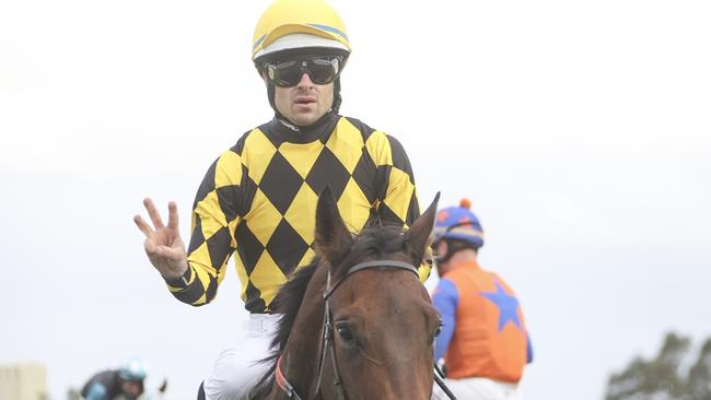 The state's leading jockey Aaron Bullock looks set for a big day at Gunnedah. Picture: Bradley Photos