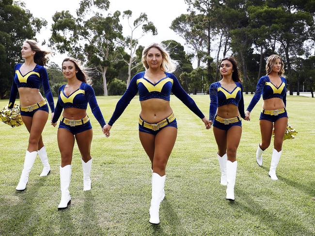 About 30 Parramatta cheerleaders have lost their weekend work. Picture: Sam Ruttyn