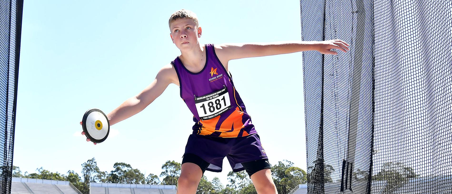 Queensland Representative School Sport track and field championships in Brisbane. Saturday October 12, 2024. Picture, John Gass