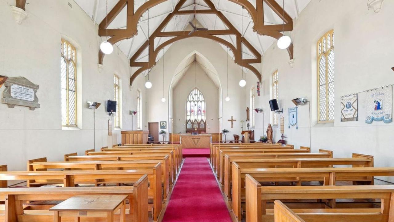 Inside the historic church.