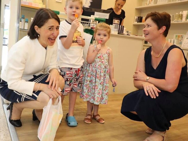 Ms Berejiklian visiting Glenmore Park with MP Tanya Davies on January 10. Picture: Facebook 