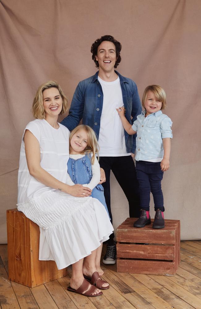 Blackwell with his wife Monique and their kids Bo and Alfie. (Pic: Dave Wheeler for Stellar)