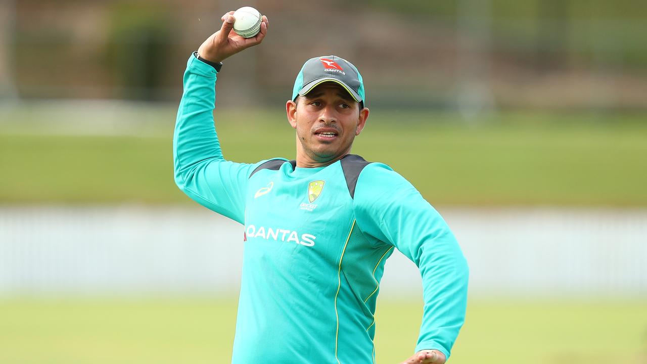 Usman Khawaja during an Australian ODI training session in May.