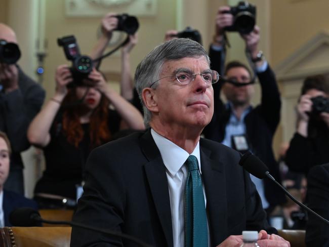 Bill Taylor, the top diplomat in the US embassy in Ukraine arrives to testify before the House Intelligence Committee for the first public impeachment inquiry into US President Donald Trump in Washington, DC. Picture: AFP