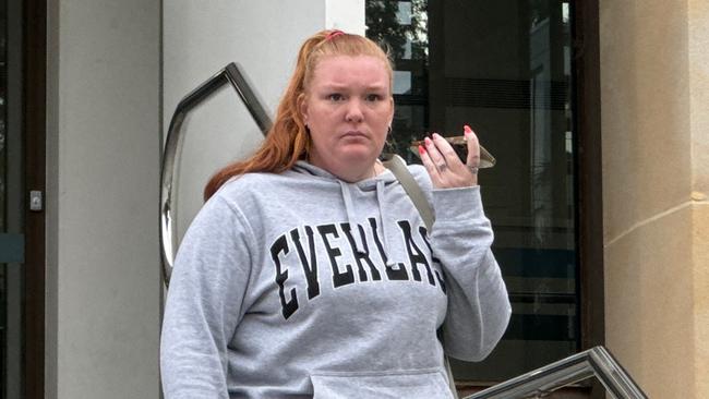 Queensland woman Kirsten Anthony leaving Wollongong Local Court in July. Picture: Dylan Arvela