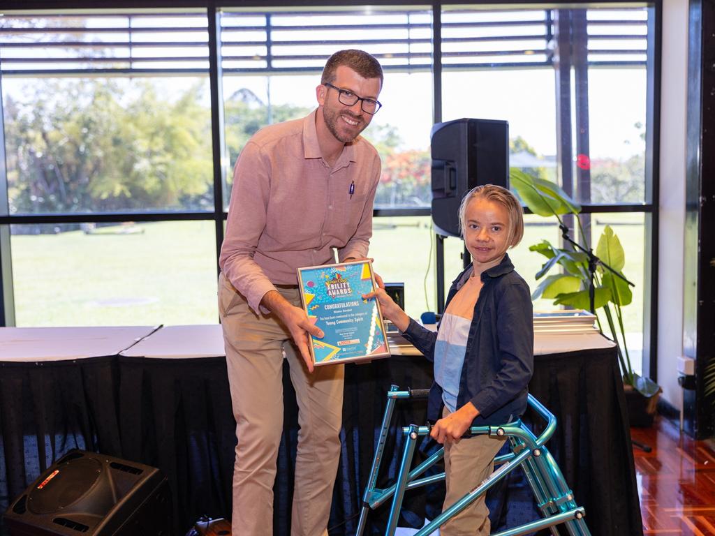 Young Community Spirit Award winner Blake Sindel at the Fraser Coast Ability Awards.