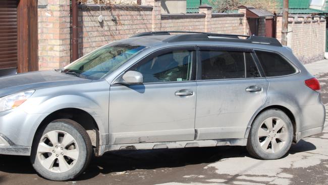 A car at Evgenia Bednova’s compound.