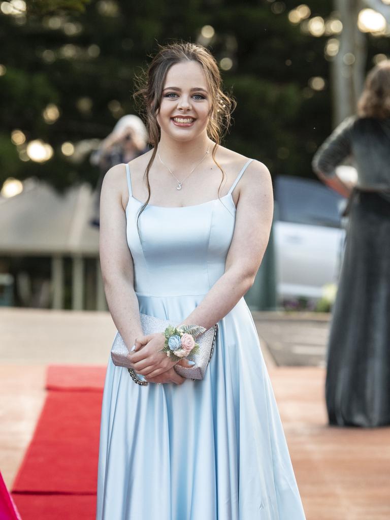 Jorja Wicks. Toowoomba State High School formal at Picnic Point. Friday, September 9, 2022. Picture: Nev Madsen.