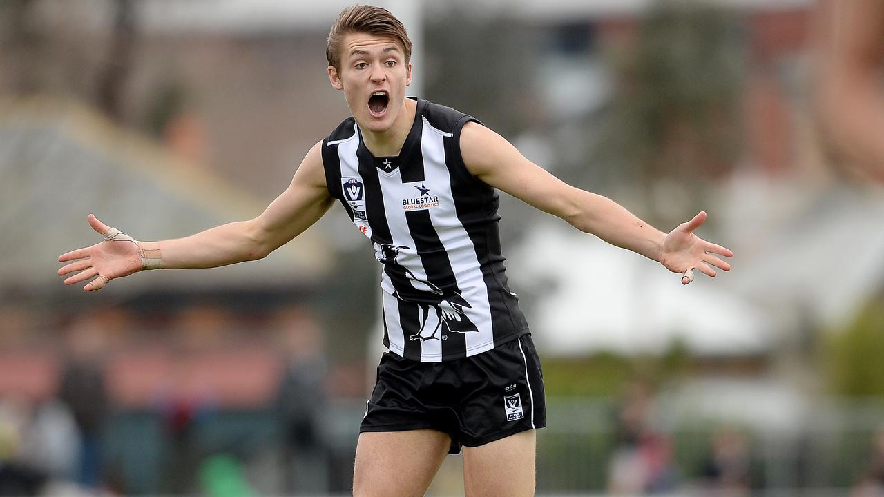 Darcy Moore in action for Collingwood’s VFL side in 2014. Picture: David Smith