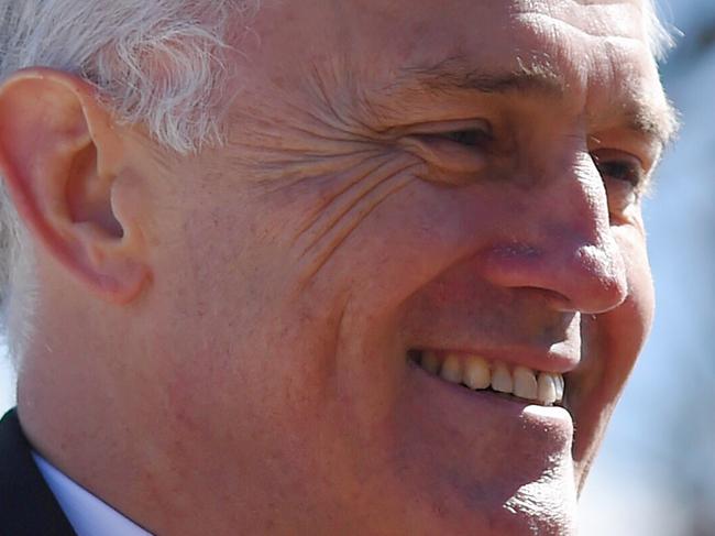 Australia Prime Minister Malcolm Turnbull speaks to the media after a ceremony at the Australian War Memorial in Canberra, Wednesday, Sept. 23, 2015. Mr Turnbull attended the War Correspondents Memorial Dedication at the Australian War Memorial. (AAP Image/Lukas Coch) NO ARCHIVING