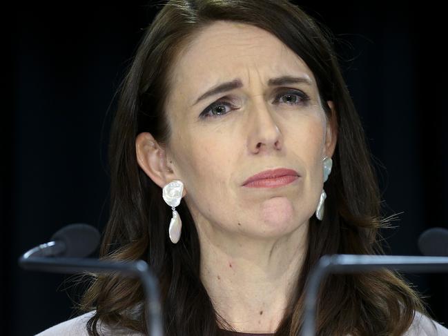 WELLINGTON, NEW ZEALAND - NOVEMBER 06: Prime Minister Jacinda Ardern speaks to media during a press conference at Parliament on November 06, 2020 in Wellington, New Zealand. Labour's Jacinda Ardern claimed a second term as prime minister after claiming a majority in the 2020 New Zealand General Election on Saturday 17 October, claiming 64 seats.  (Photo by Hagen Hopkins/Getty Images)