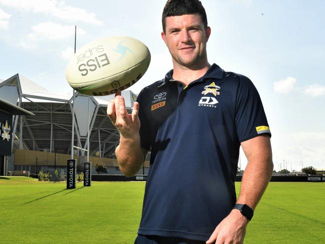 North Queensland Cowboys marquee recruit Chad Townsend at the club's high performance facility in Townsville. Picture: Matthew Elkerton