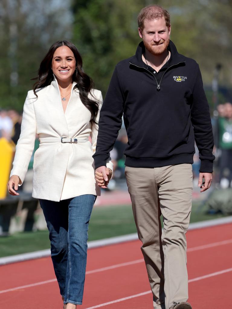 The couple met the Queen on their way to the The Hague for the Invictus Games. Picture: Chris Jackson/Getty Images for the Invictus Games Foundation