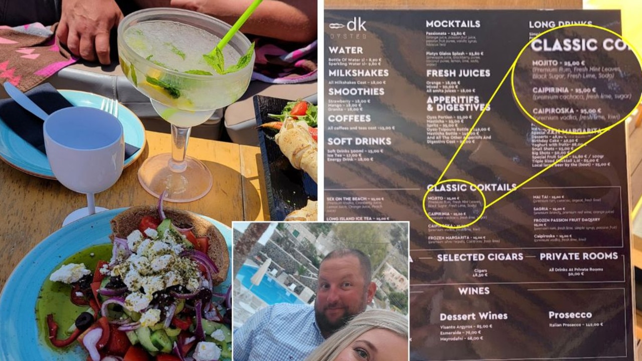 Tourists hit with insane $1200 bill at notorious Mykonos restaurant.