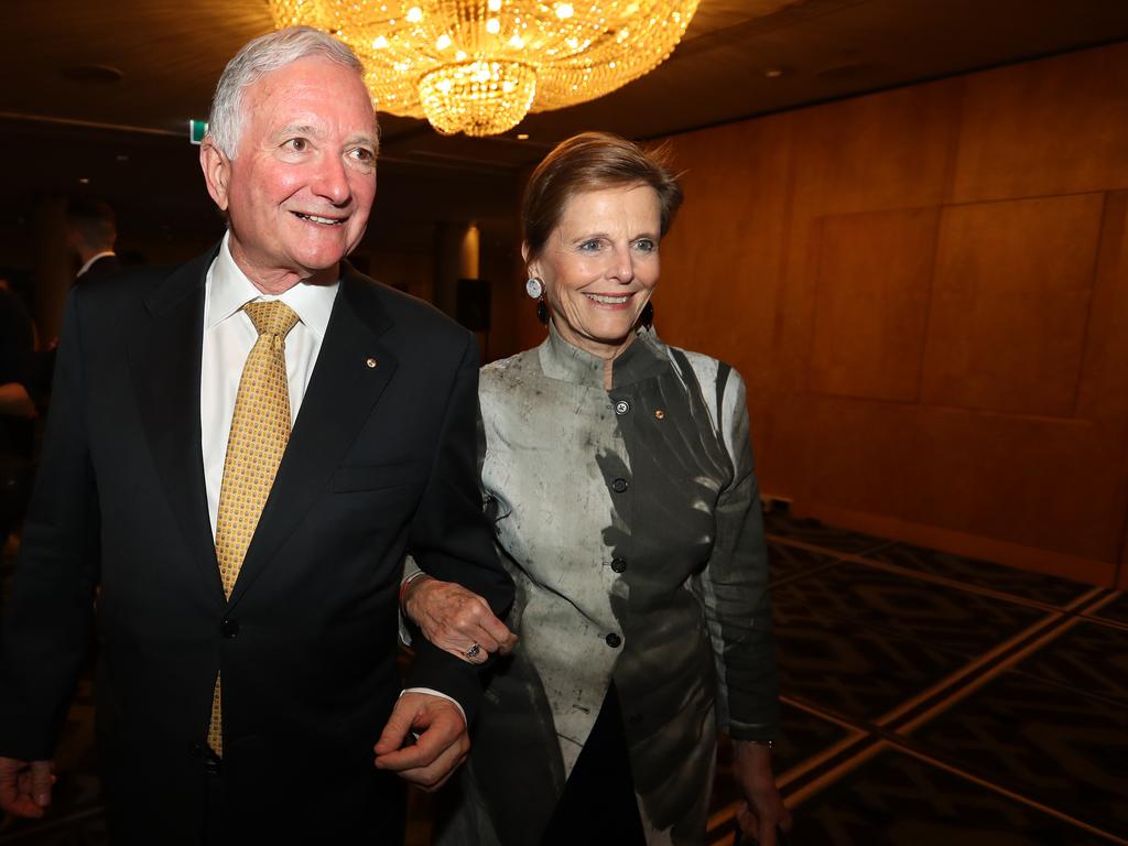 Nick Greiner and Carolyn Fletcher. Picture: Hollie Adams/The Australian