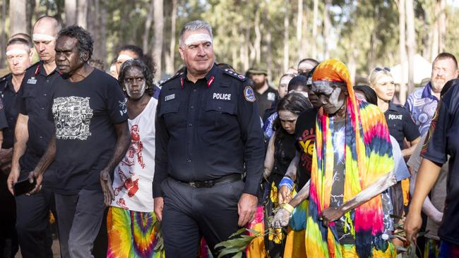 NT Police Commissioner Michael Murphy pledged to eliminate racism and improve relations between police and First Nations people at this year’s Garma Festival. Picture: Teagan Glenane / YYF