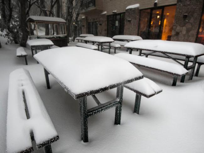 Snow followed by more snow with some delightful snow for dessert is what’s on the menu at Mt Buller today, the closest major ski resort to Melbourne.