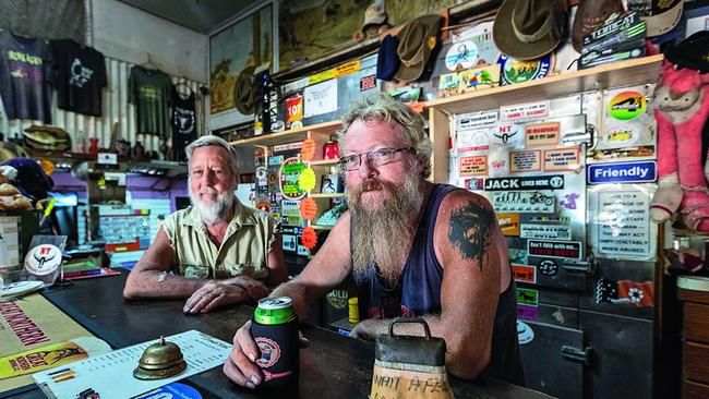 Publican Barry Sharpe, left, and barman Richard Simpson. Picture: Amos Aikman