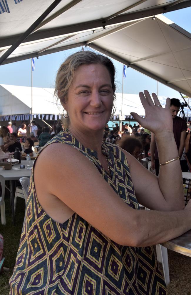 Rachel was among thousands of Territorians enjoying the 2023 Greek GleNTi on the Darwin Esplanade. June 10, 2023. Picture: Sierra Haigh