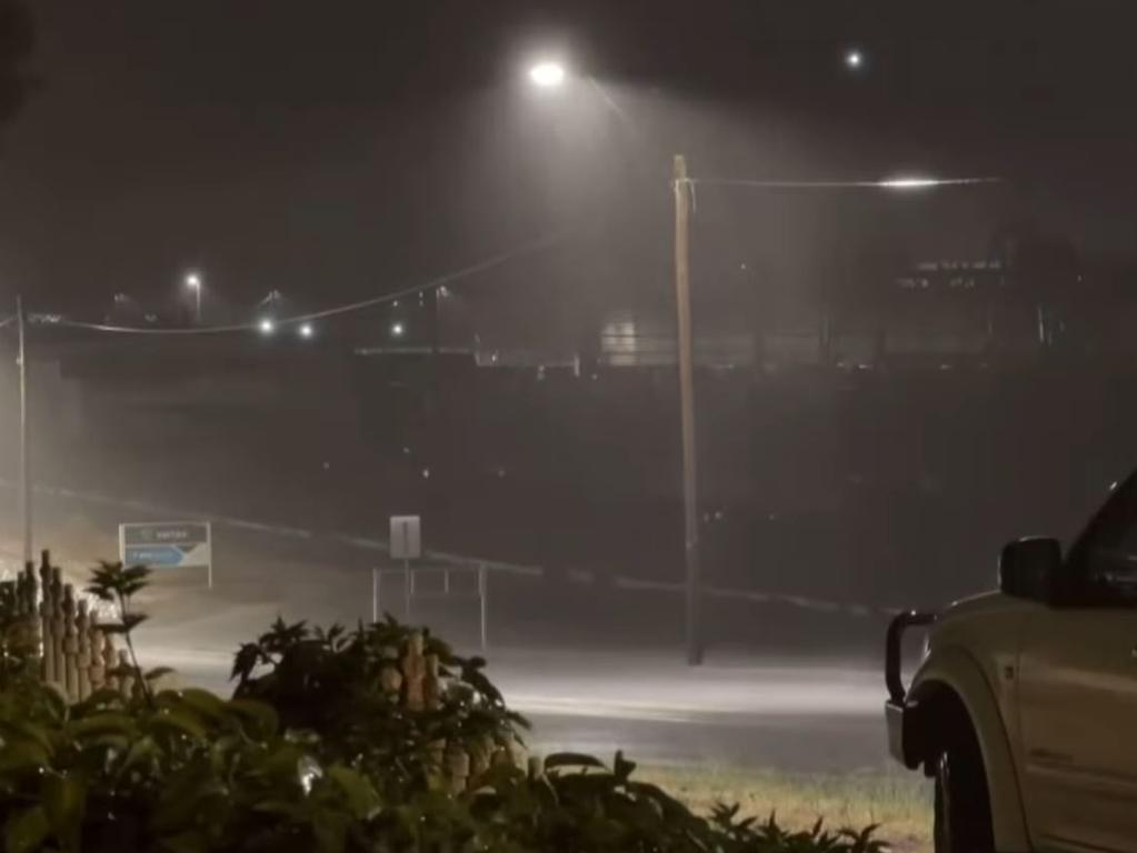 Broken Hill storm which cut out the towns power supply. Picture: 9News