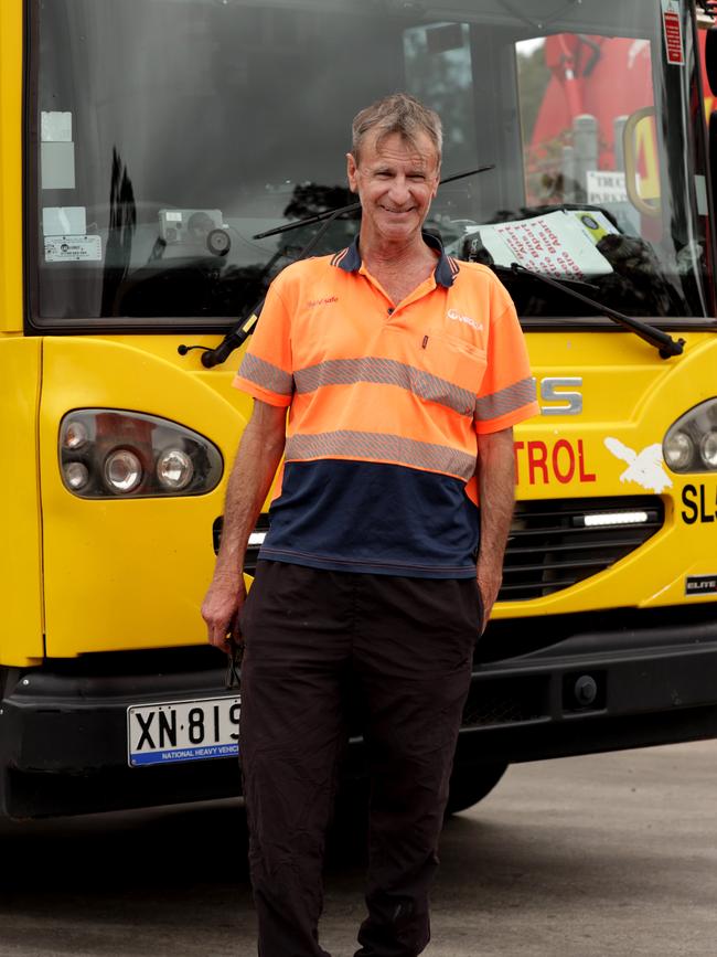 Veolia waste and recycling driver Paul Senior outside his truck, which carries the modified iPhone camera attached to the truck windscreen. Picture: Jane Dempster