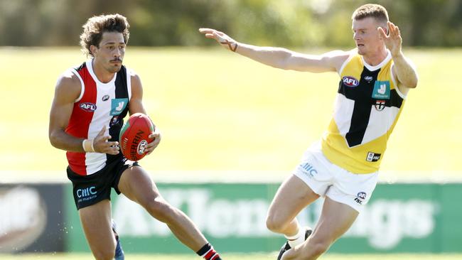 Ben Long was a standout at RSEA Park on Thursday. Picture: Darrian Traynor/AFL Photos