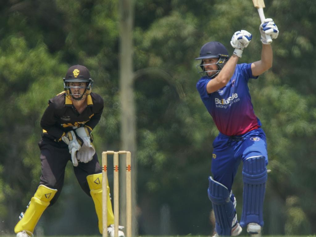 Chris Dew batting for Frankston.