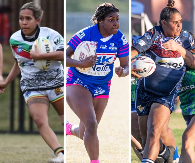 Karri Williams, Anna Tabuai-Dingley and Tegan Gibbs of Cabbage Tree Island.