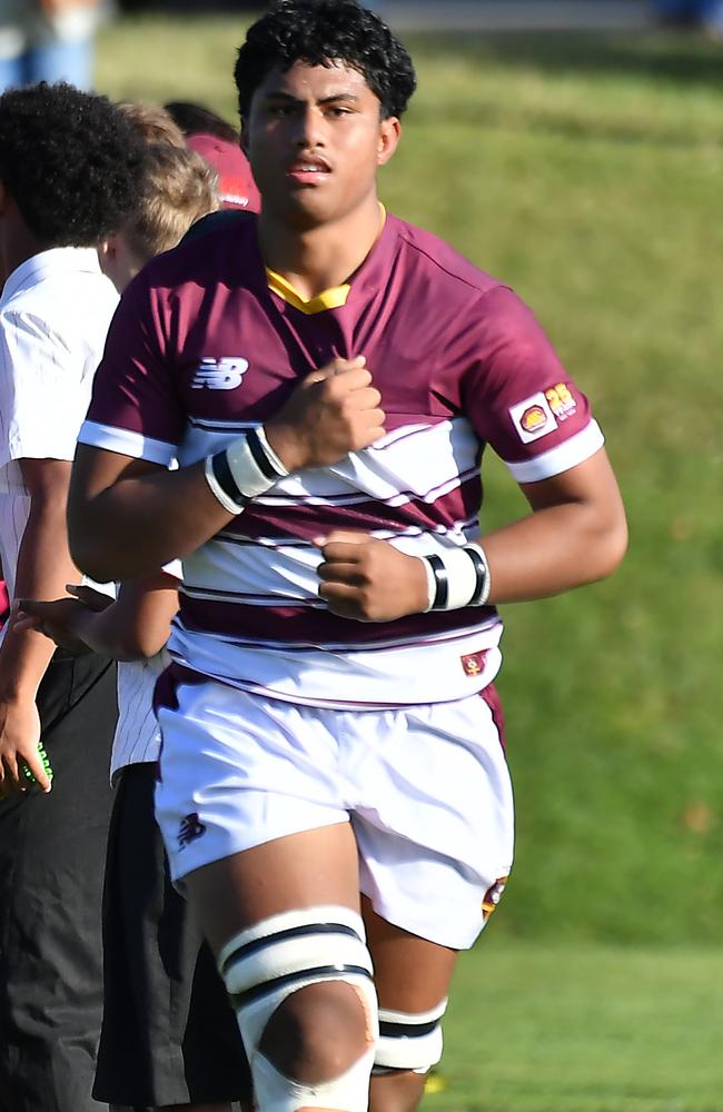 AIC Firsts XV rugby between St Laurence's College and St Peters Lutheran College. Saturday May 6, 2023. Picture, John Gass