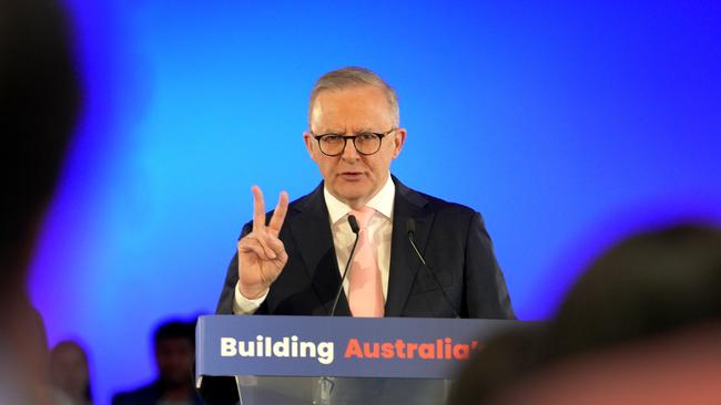 Anthony Albanese in Adelaide. Picture: NewsWire / Dean Martin