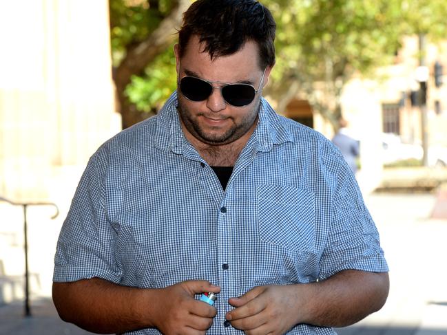 Samuel Narroway leaves the Adelaide Magistrates Court after an appearance in 2017 on different charges. Picture: Greg Higgs